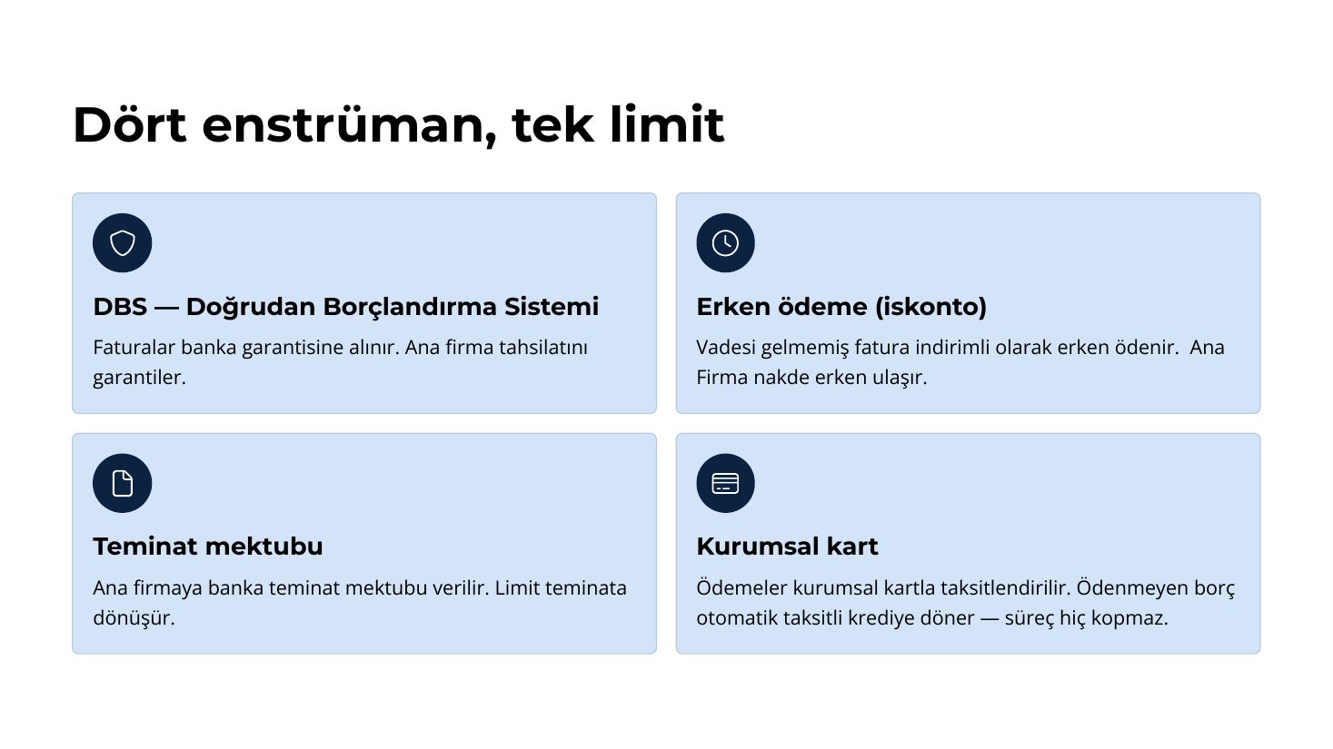 Dört enstrüman, tek limit